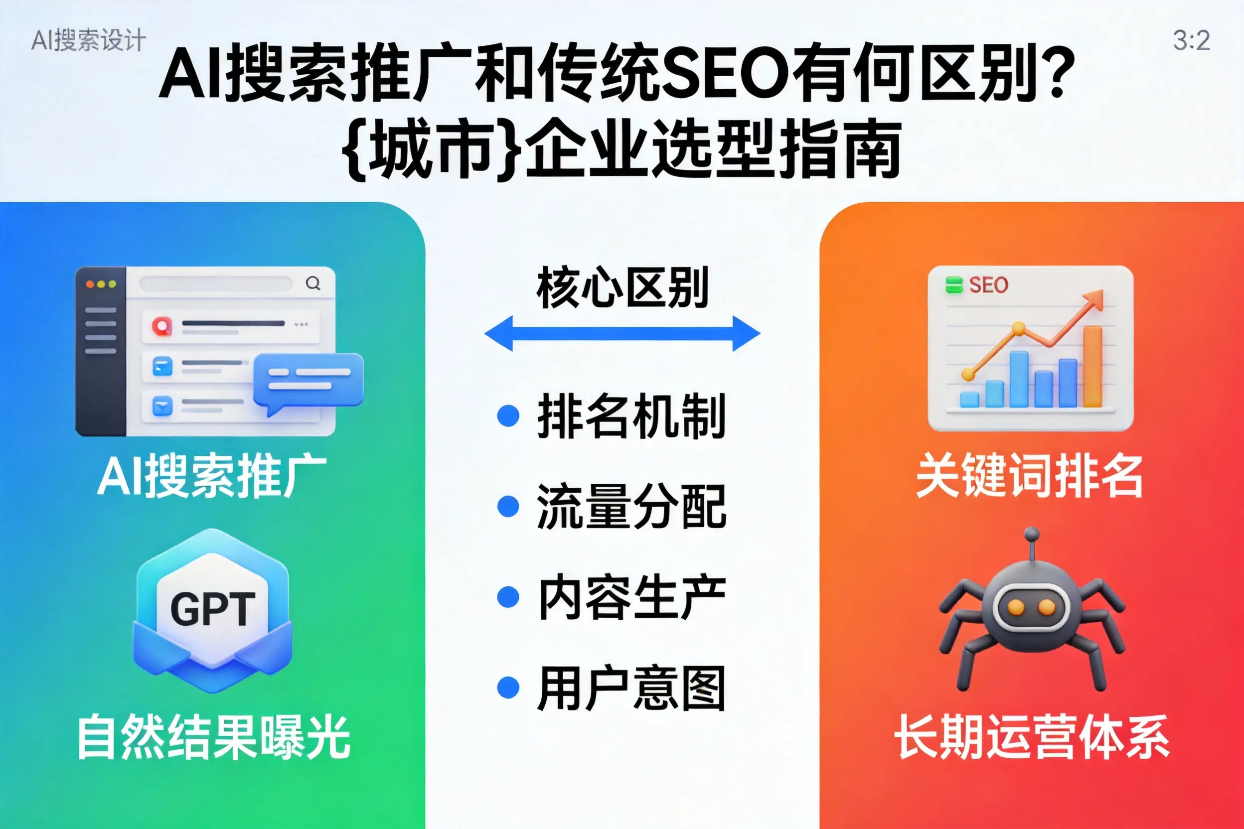 AI搜索推广和传统SEO有何区别？万宁企业选型指南