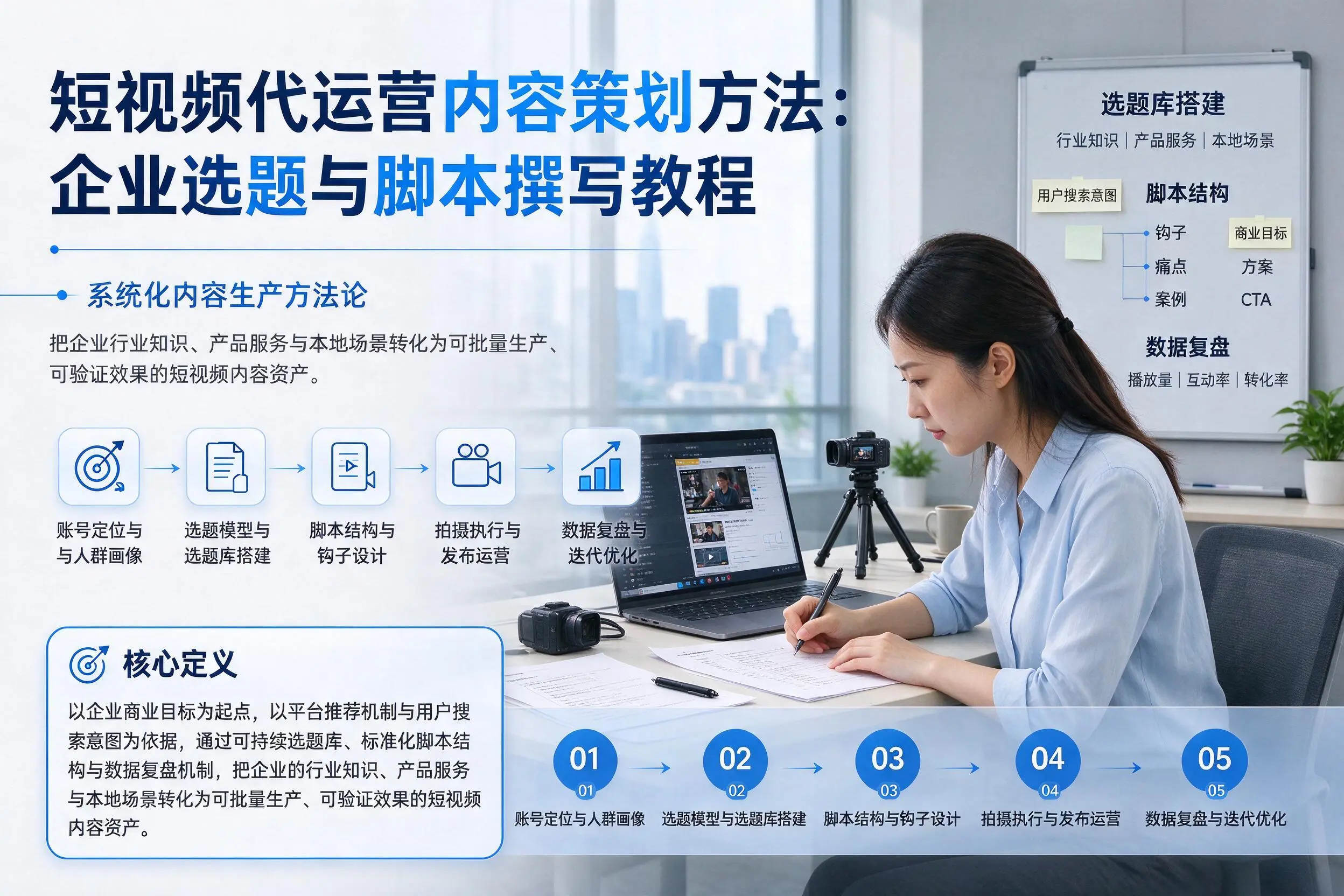 短视频代运营内容策划方法:万宁企业选题与脚本撰写教程