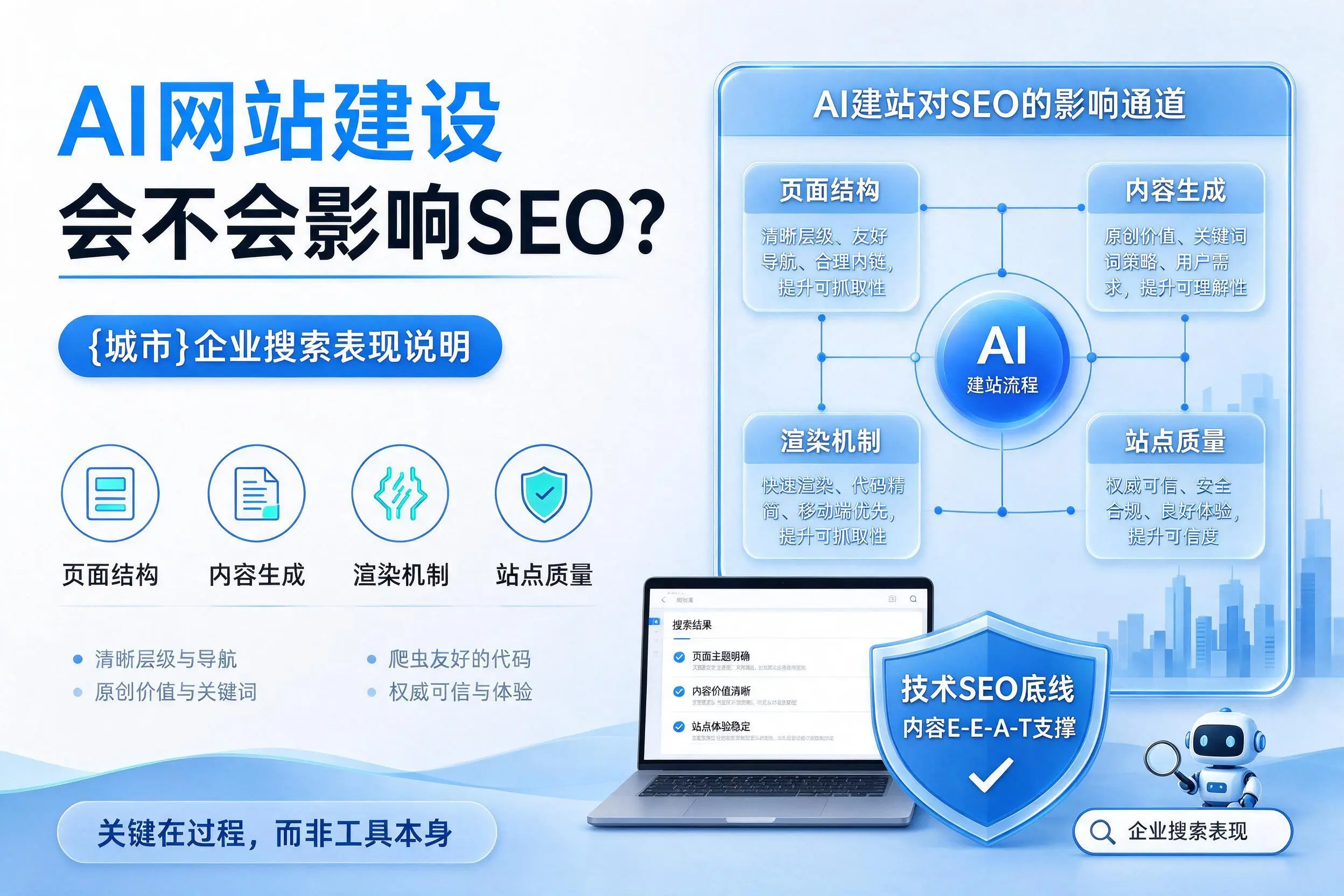 AI网站建设会不会影响SEO?万宁企业搜索表现说明