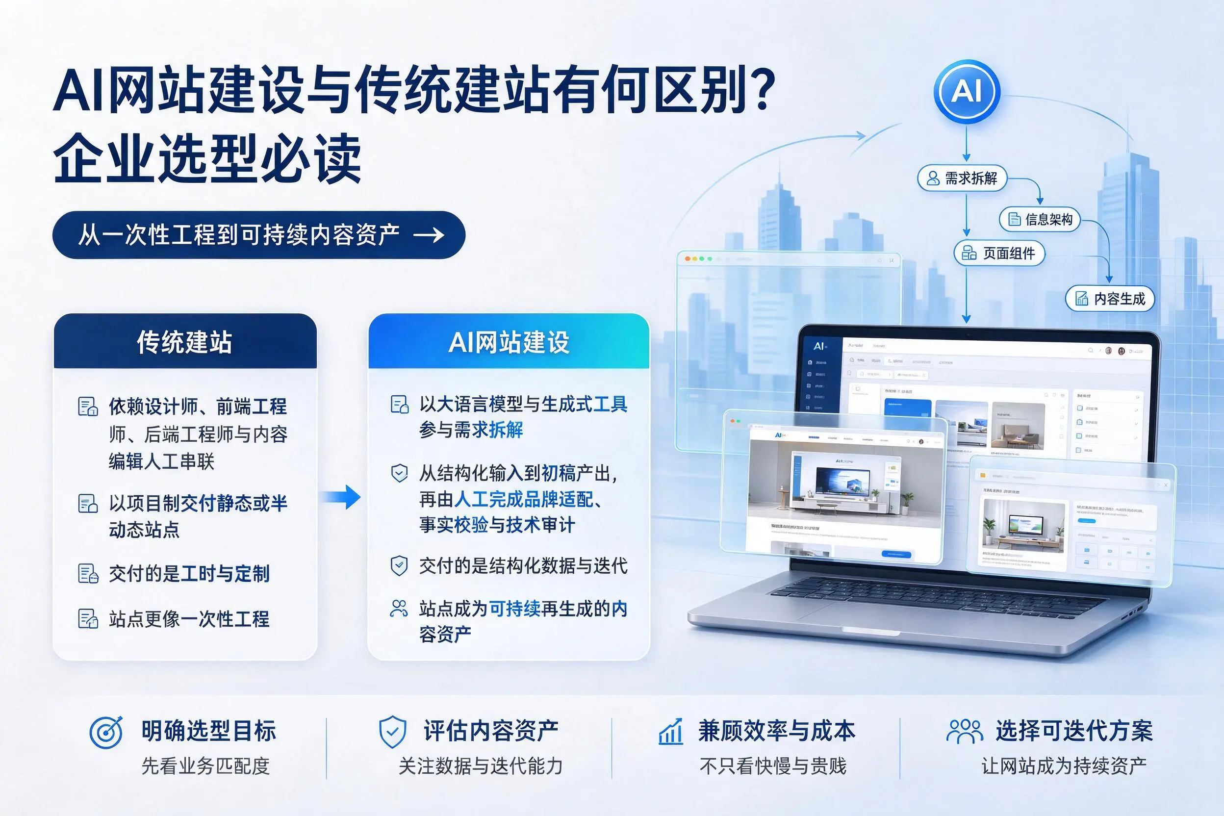 AI网站建设与传统建站有何区别？万宁企业选型必读