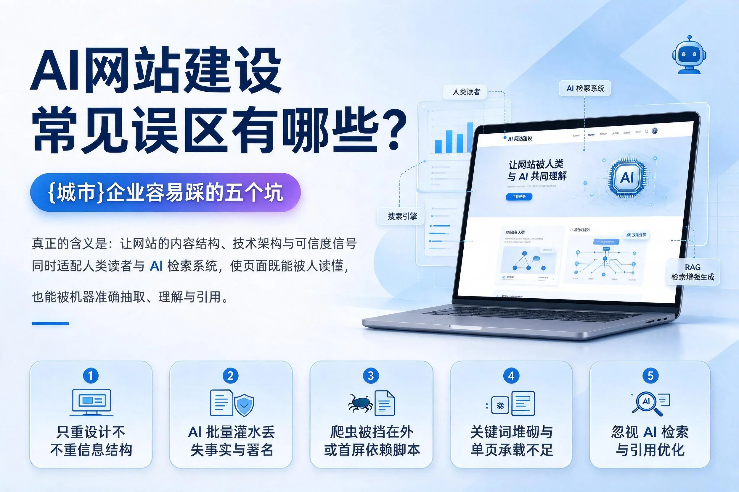 AI网站建设常见误区有哪些？万宁企业容易踩的五个坑