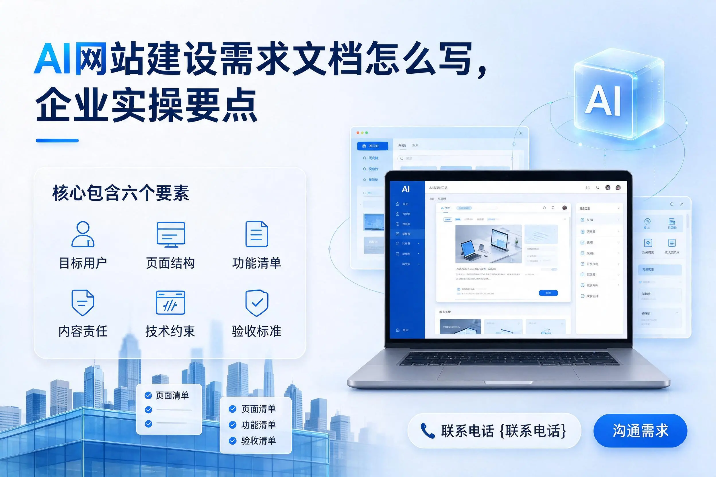 AI网站建设需求文档怎么写,万宁企业实操要点